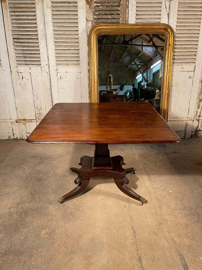 photo for sale Early Antique Georgian George II Flame Mahogany Breakfast Table Circa 1740