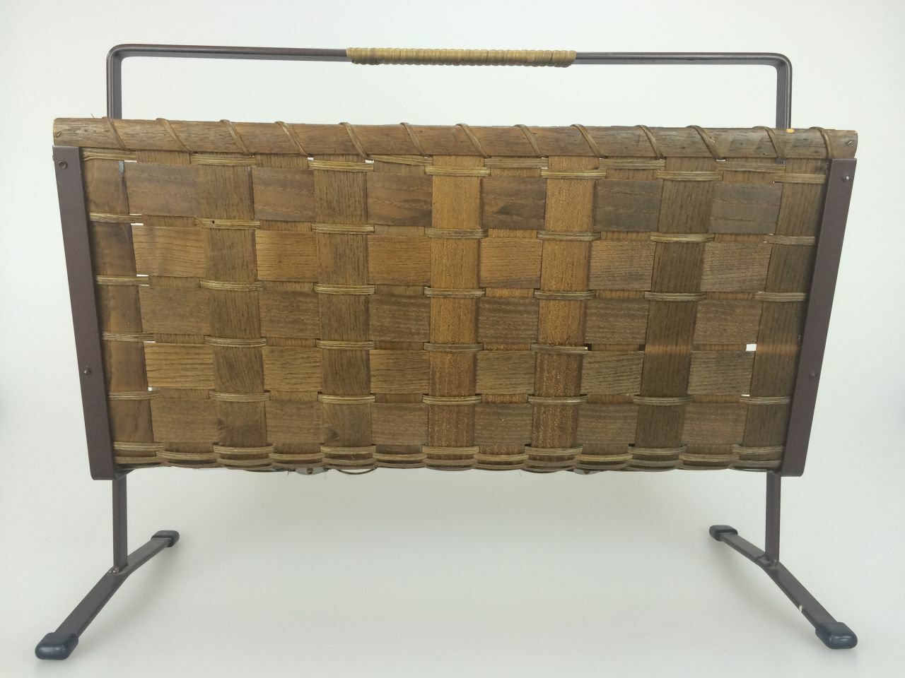 70s Newspaper Holders Newspaper Stands R Metal Mesh Mid Century Design 60s photo for sale