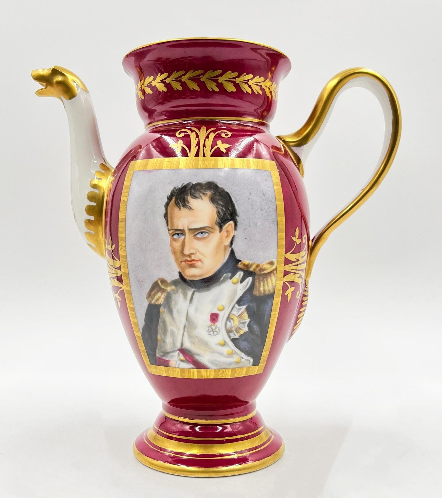 19th Century Paris Porcelain Tea Set Featuring Napoleonic Portraits photo furniture