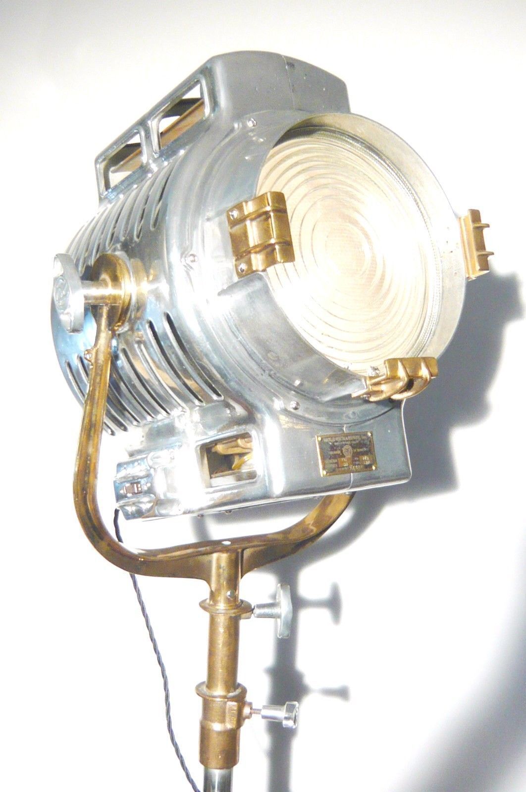 Vintage Mole Richardson Movie Spot Light Industrial  Art Deco Hollywood Studio Film Lamp Paramount Cir 1930's photo Lighting