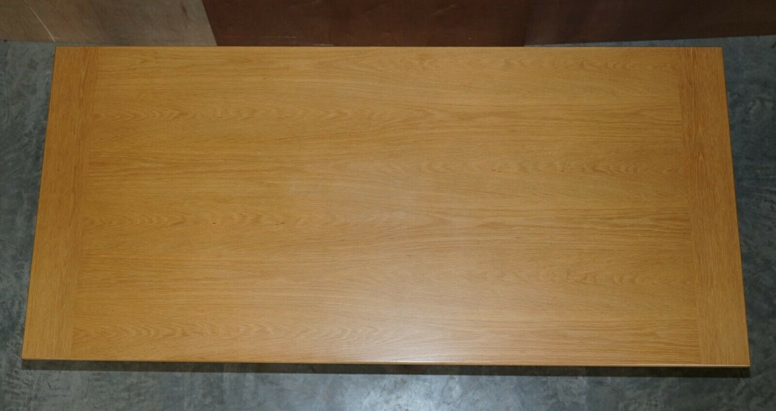 Habitat English Oak Dining Table & 8 Potocco Leather Dining Chairs photo Furniture
