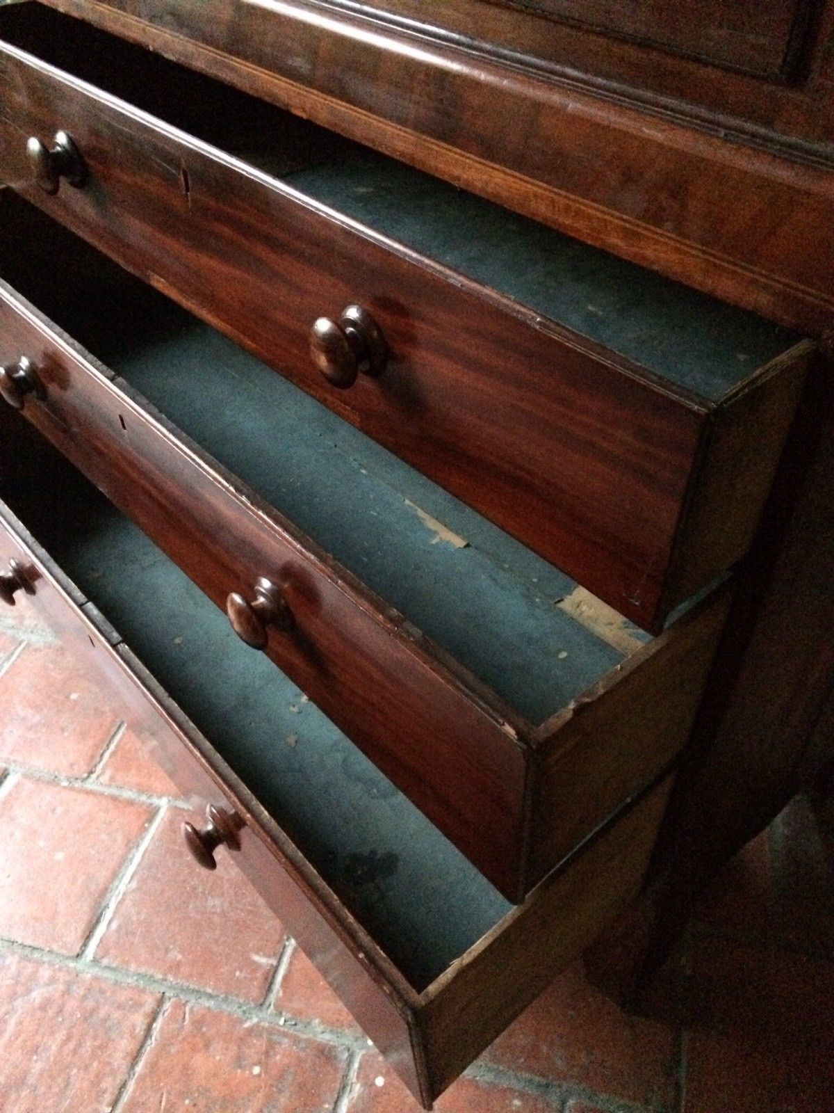 Huge Antique Early Victorian Chest On Chest Tallboy Chest Of Drawers Mahogany photo vinterior