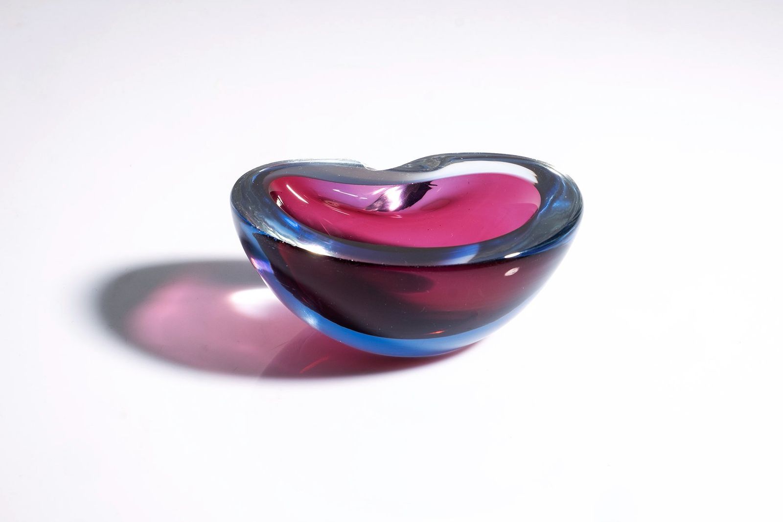 Italian Sommerso Murano Glass Vide Poche By Flavio Poli For Seguso