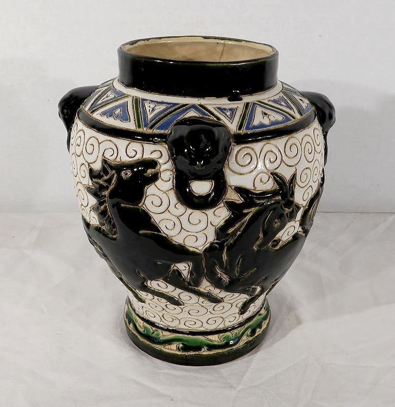 Glazed Ceramic Vase, China, 2nd Part Of The 19th Century