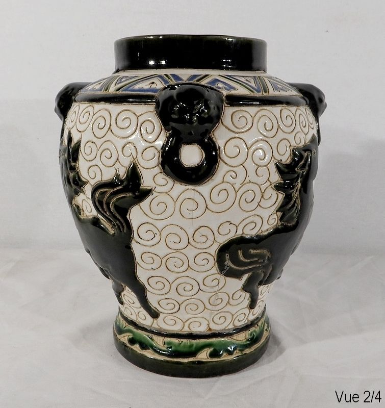 Glazed Ceramic Vase, China, 2nd Part Of The 19th Century photo 751.9