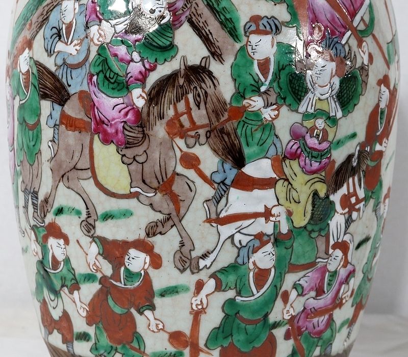 photo buy Pair Of Nanking Porcelain Vases, China   Late 19th Century