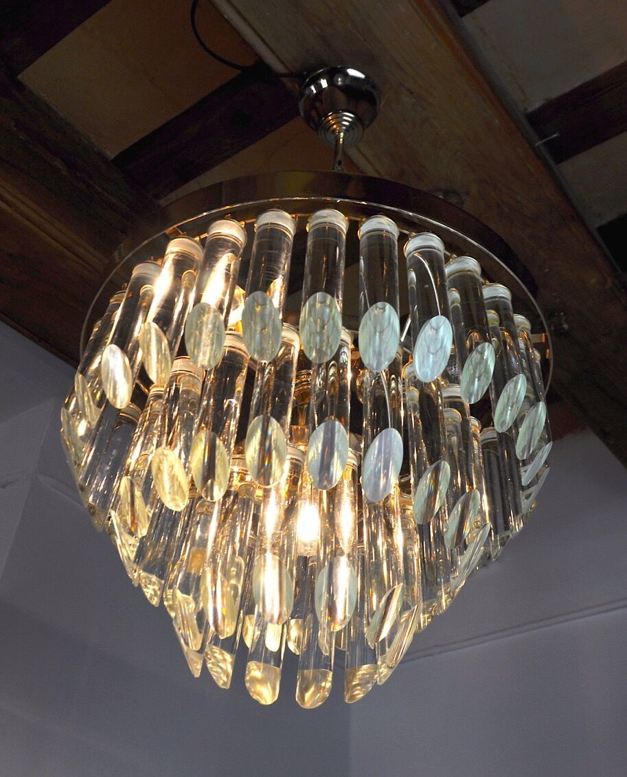 Venini Glass Chandelier 3 Levels Italy 1970 photo 1486.0