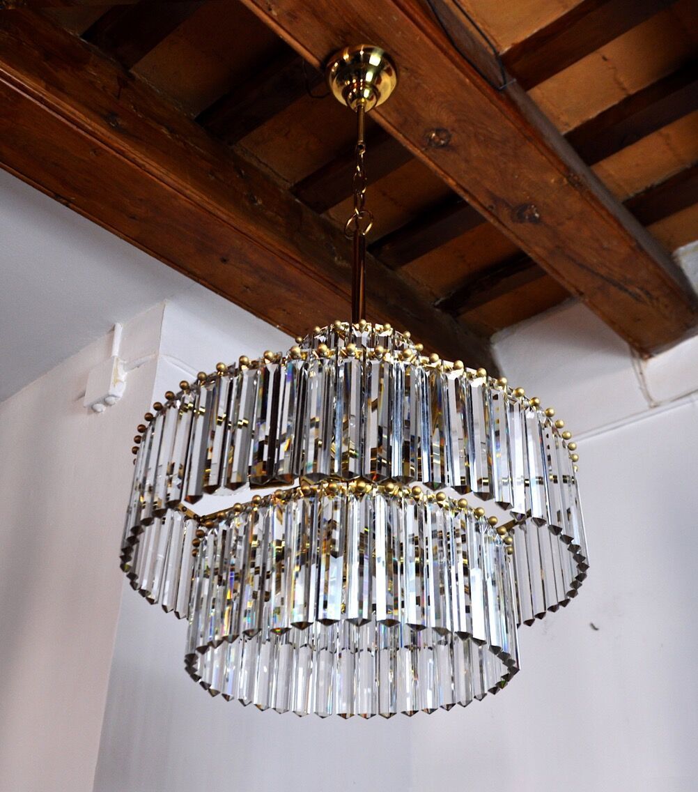 Kinkeldey Chandelier 3 Levels Germany 1970 photo furniture