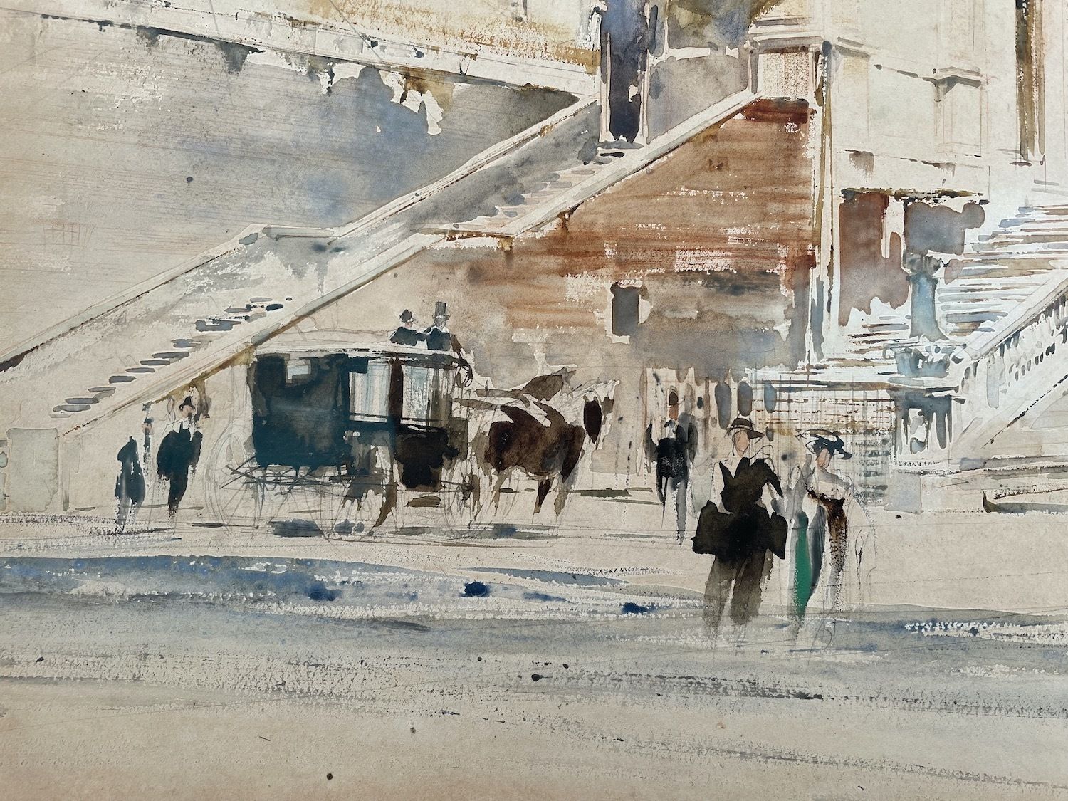 1920s Watercolour Of The Spanish Steps, Rome By William Walcot photo 4250.0