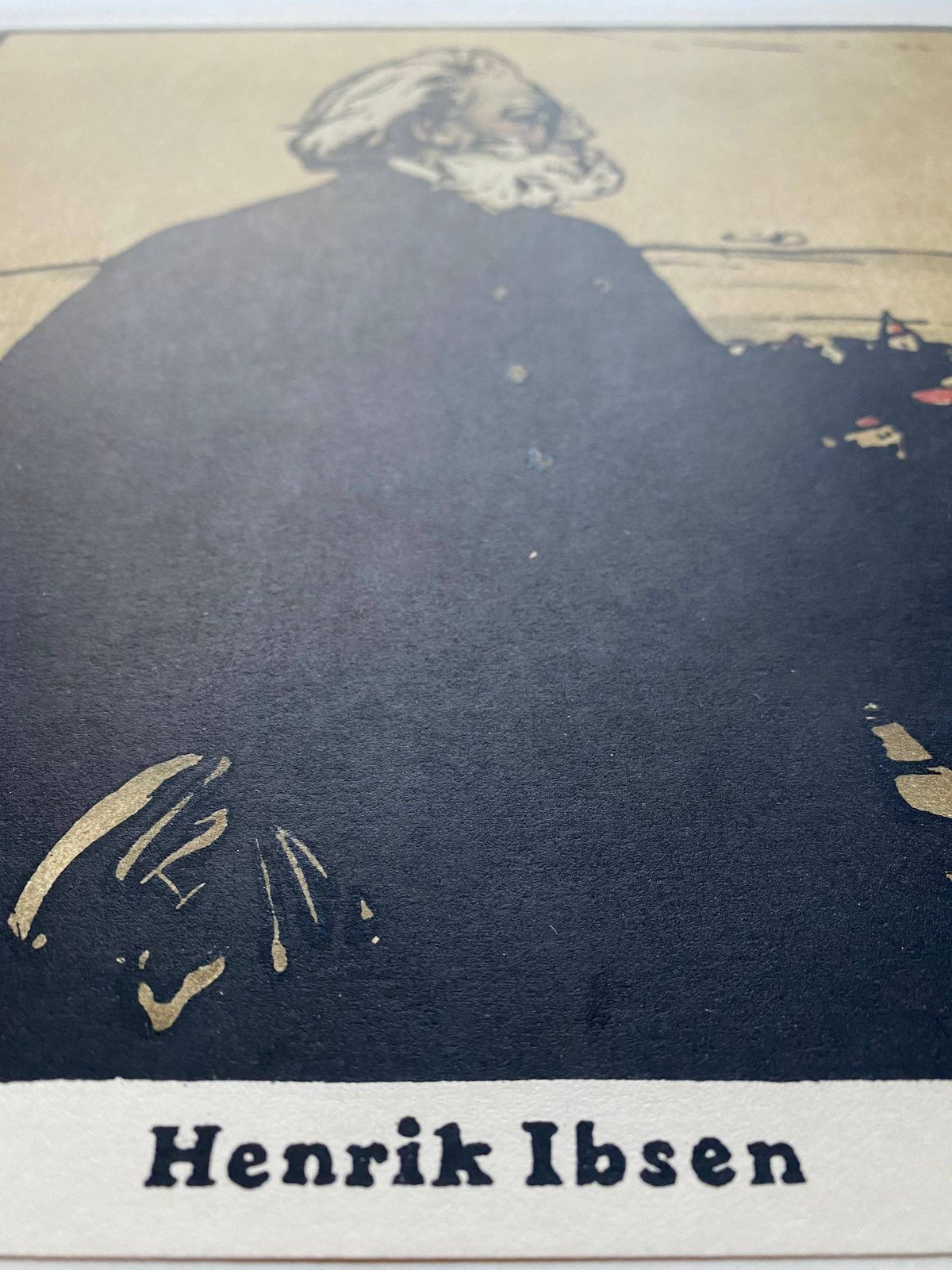 Sir William Nicholson Lithograph Of Danish Writer Henrik Ibsen Circa 1902 photo furniture