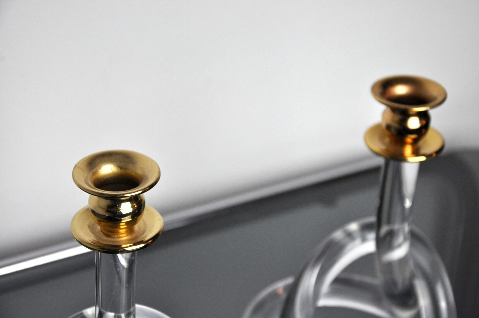 Pair Of Candle Holder Dorothy Thorpe, Lucite, 1970 photo 1813.0