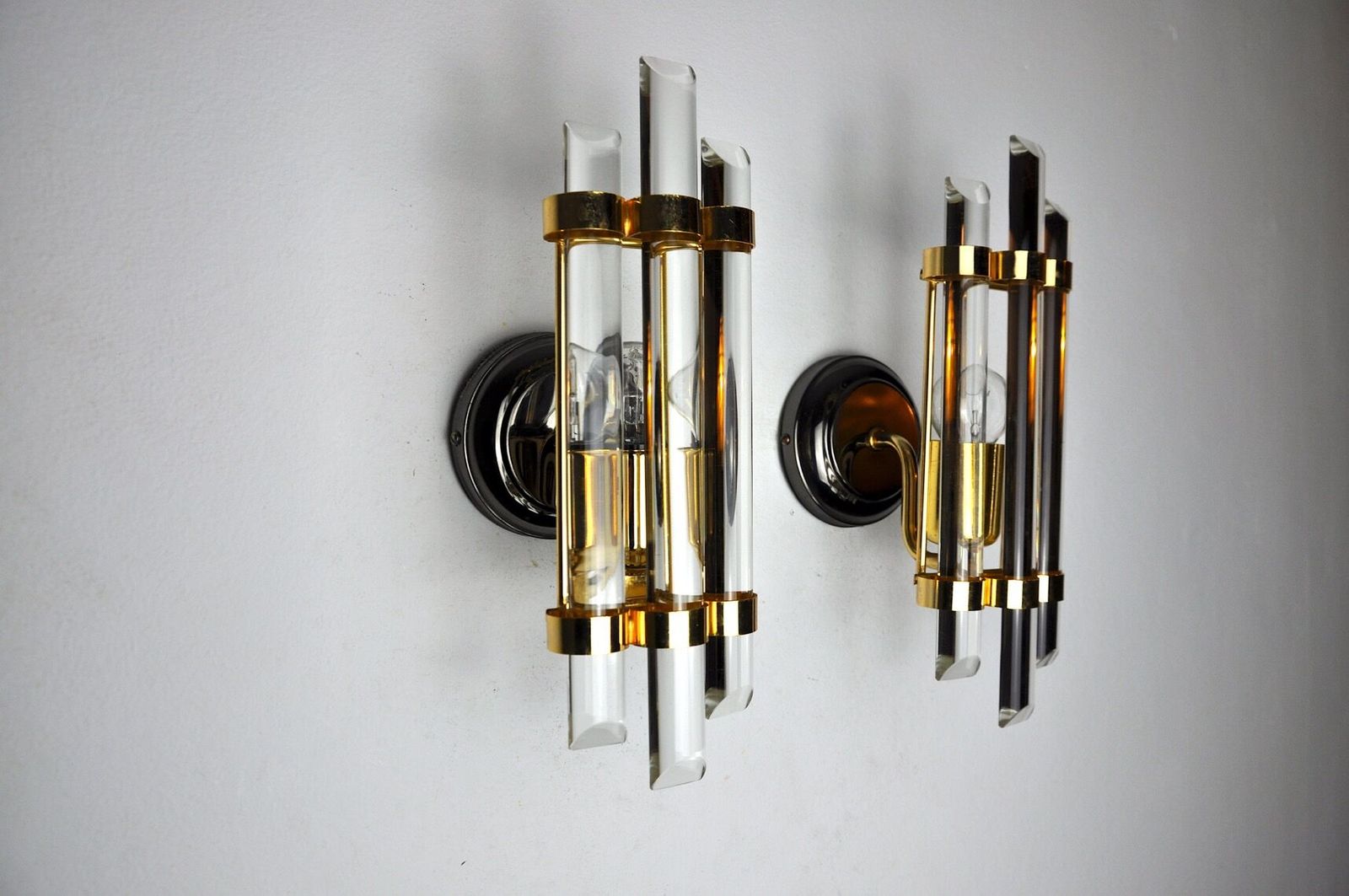 Pair Of Venini Wall Lamps In Talie Glass 1970 photo Lighting