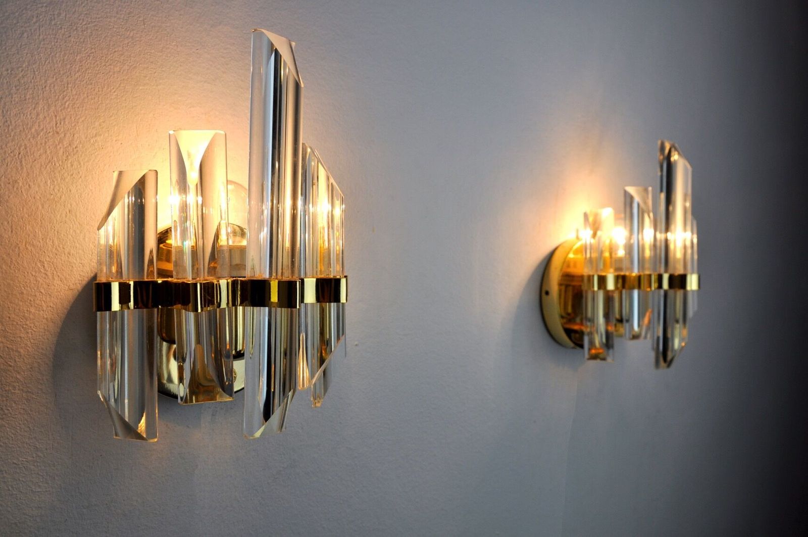 Pair Of Venini Glass Wall Lamps, Italy, 1970 photo buy