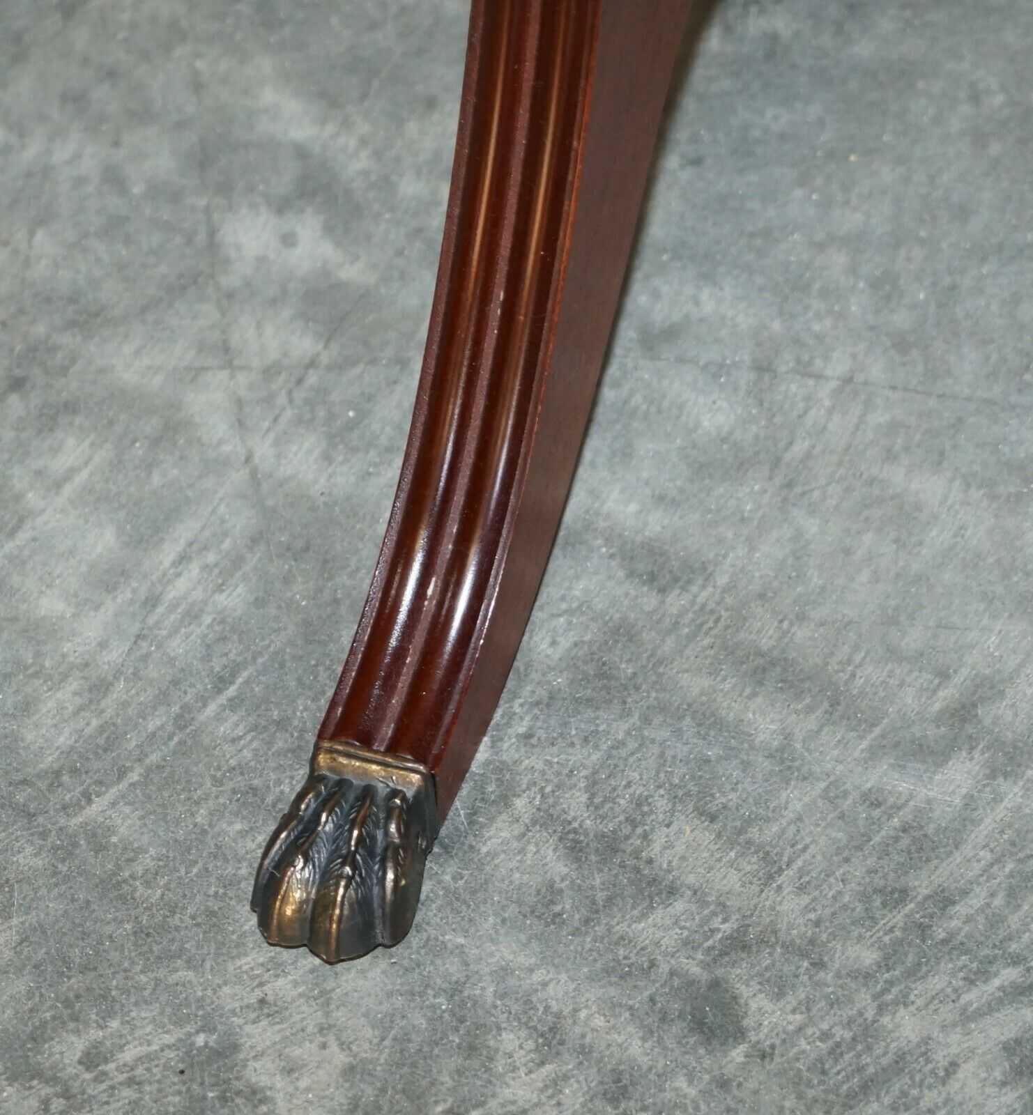 Vintage Nest Of Lions Hairy Paw Feet Flamed Mahogany Side End Lamp Wine Tables photo Furniture