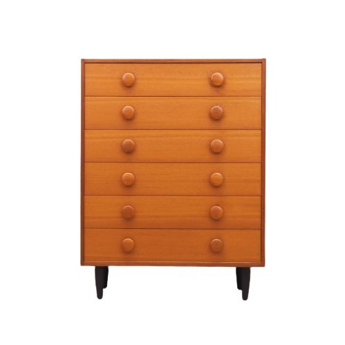 Teak Chest Of Drawers, Danish Design, 60s, Made In Denmark