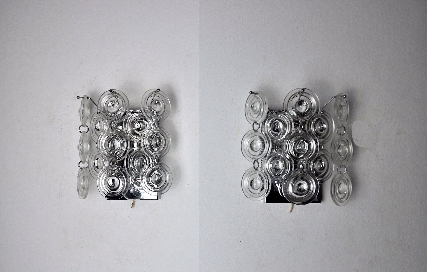 Pair Of Oscar Torlasco Sconces, Murano Glass, Italy, 1970 photo vinterior