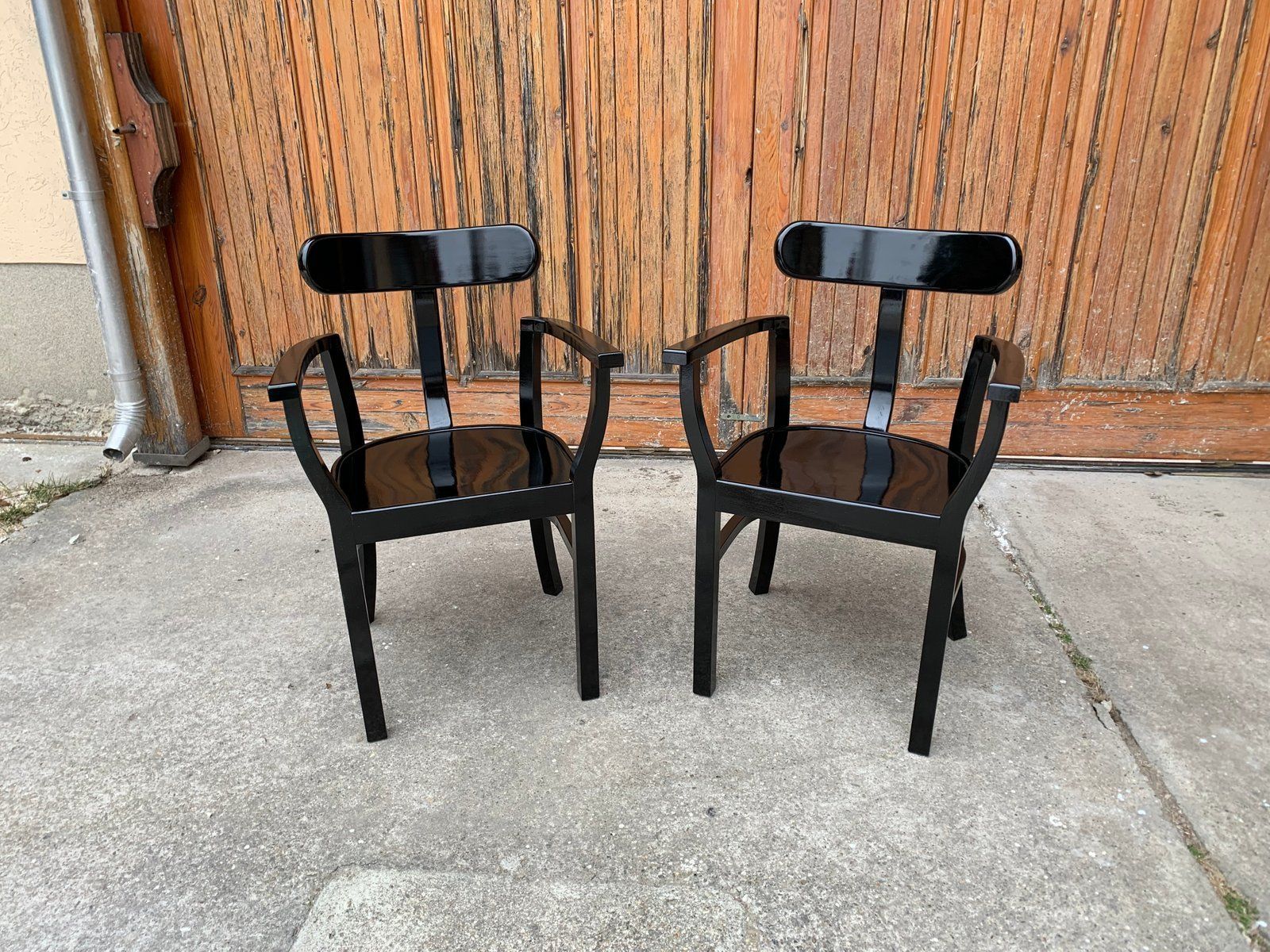 Art Deco Chairs By Lajos Kozma For Woodworking Rt, 1920s, Set Of 2