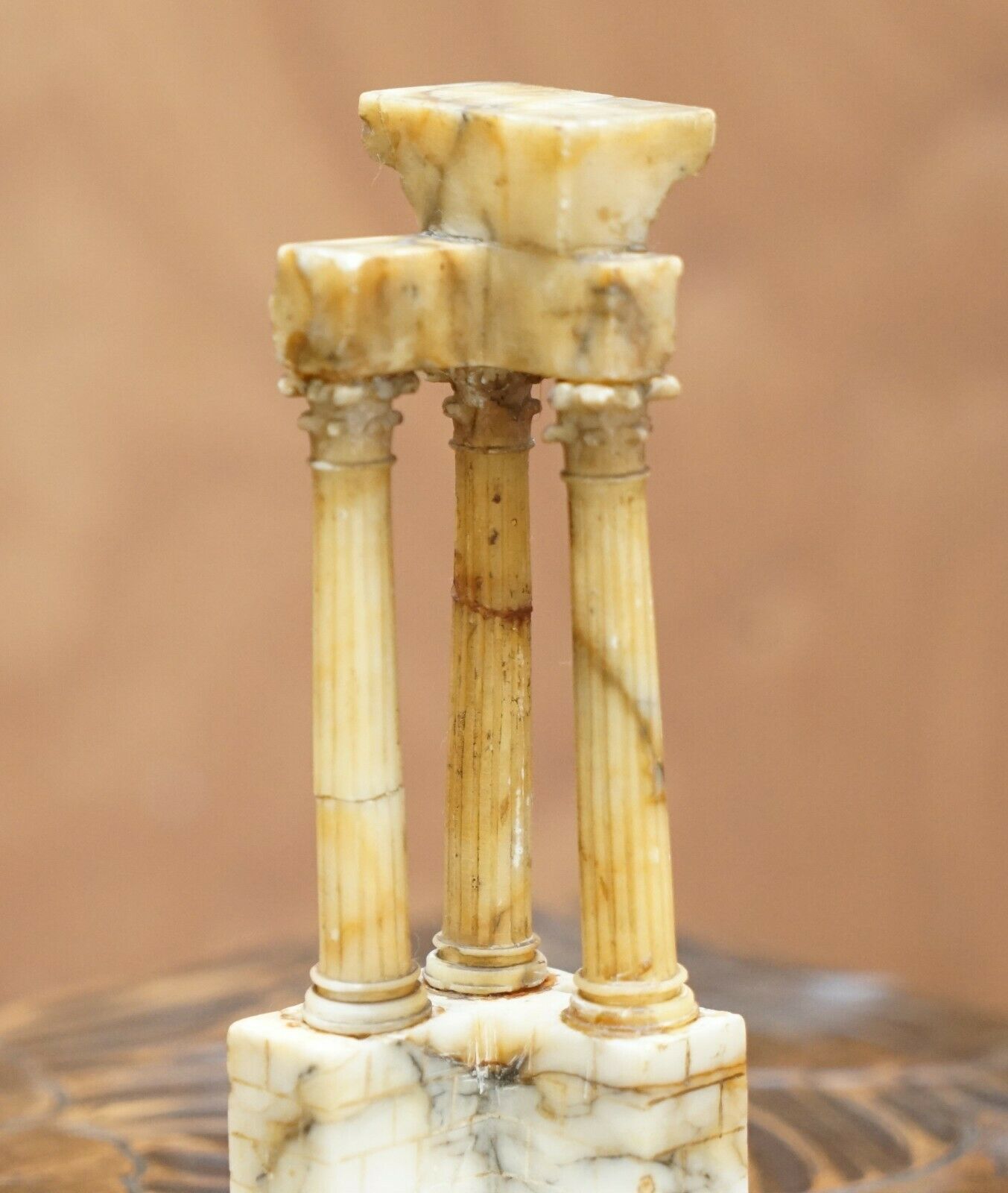 photo for sale Antique Victorian Marble Roman Ruins Grand Tour Statue Sculpture Columns Pillars