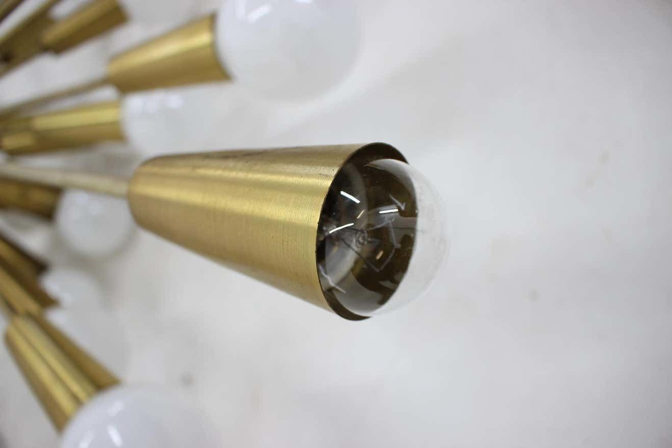 Huge Rare Mid Century Chandelier Sputnik, Atomic, 1960s photo vintage