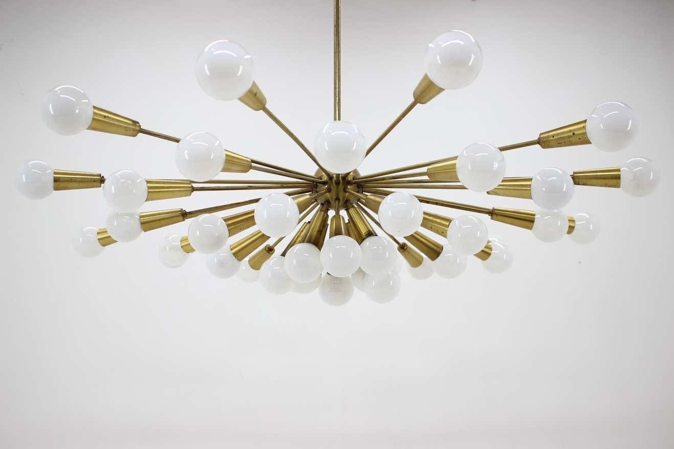 Set Of Four Huge Rare Mid Century Chandeliers Sputnik, Atomic, 1960s photo furniture