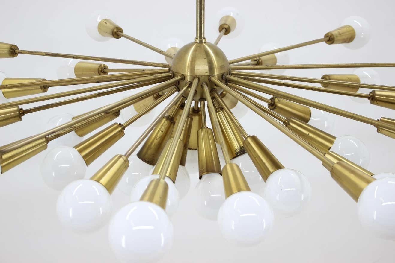 Set Of Four Huge Rare Mid Century Chandeliers Sputnik, Atomic, 1960s photo 29736.0