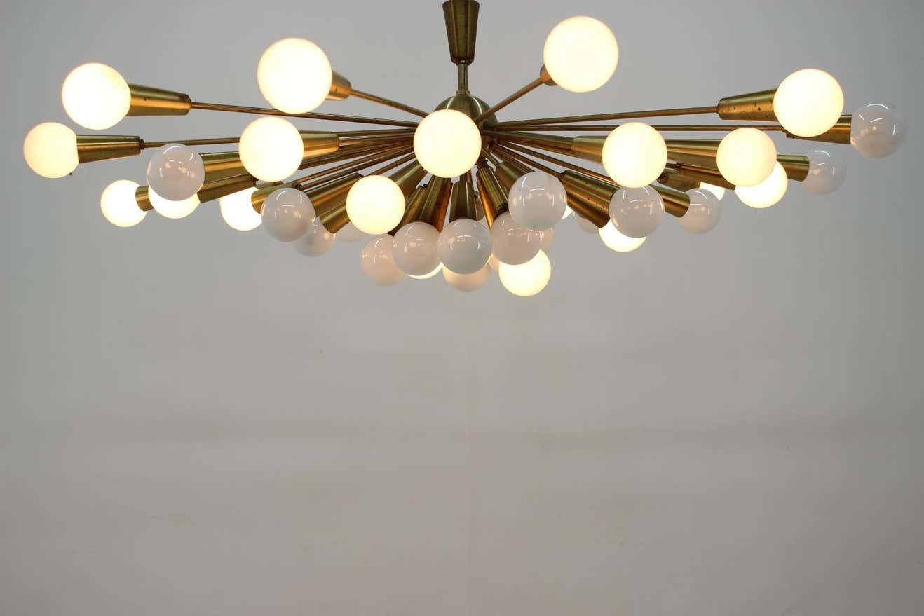 Lighting Set Of Four Huge Rare Mid Century Chandeliers Sputnik, Atomic, 1960s photo