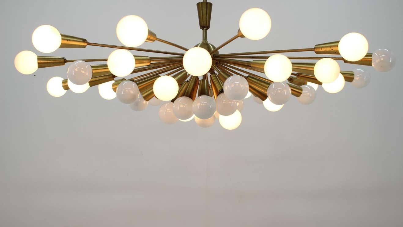 29736.0 Set Of Four Huge Rare Mid Century Chandeliers Sputnik, Atomic, 1960s photo