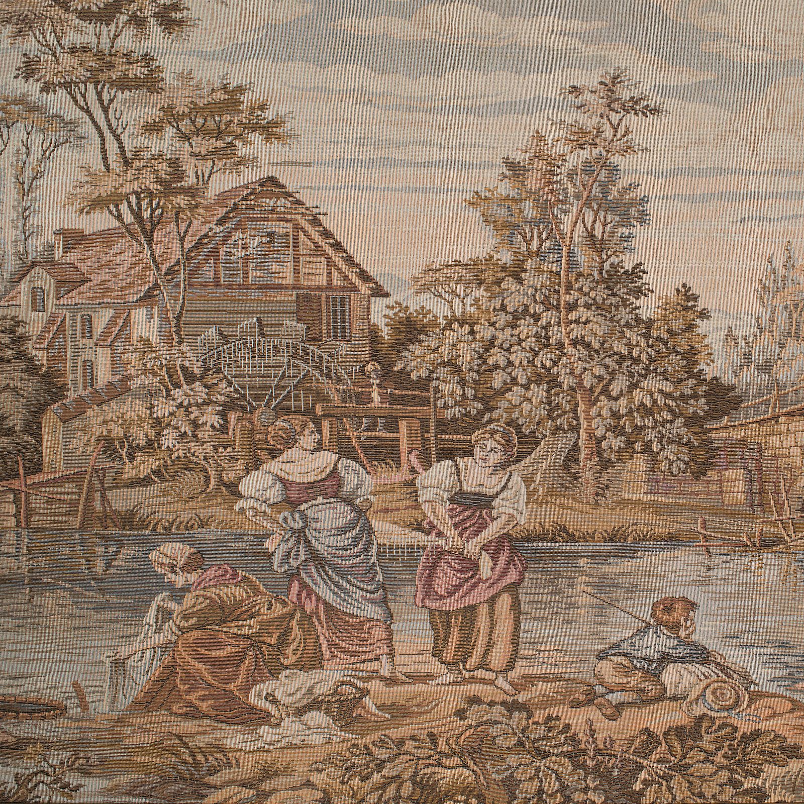 Vintage Panoramic Tapestry, French, Needlepoint, Decorative Panel, Circa 1930 photo 795.0