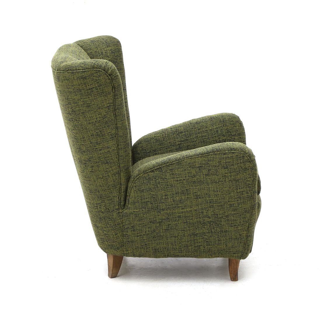 photo for sale Pair Of Armchairs In Green Fabric, 1940s