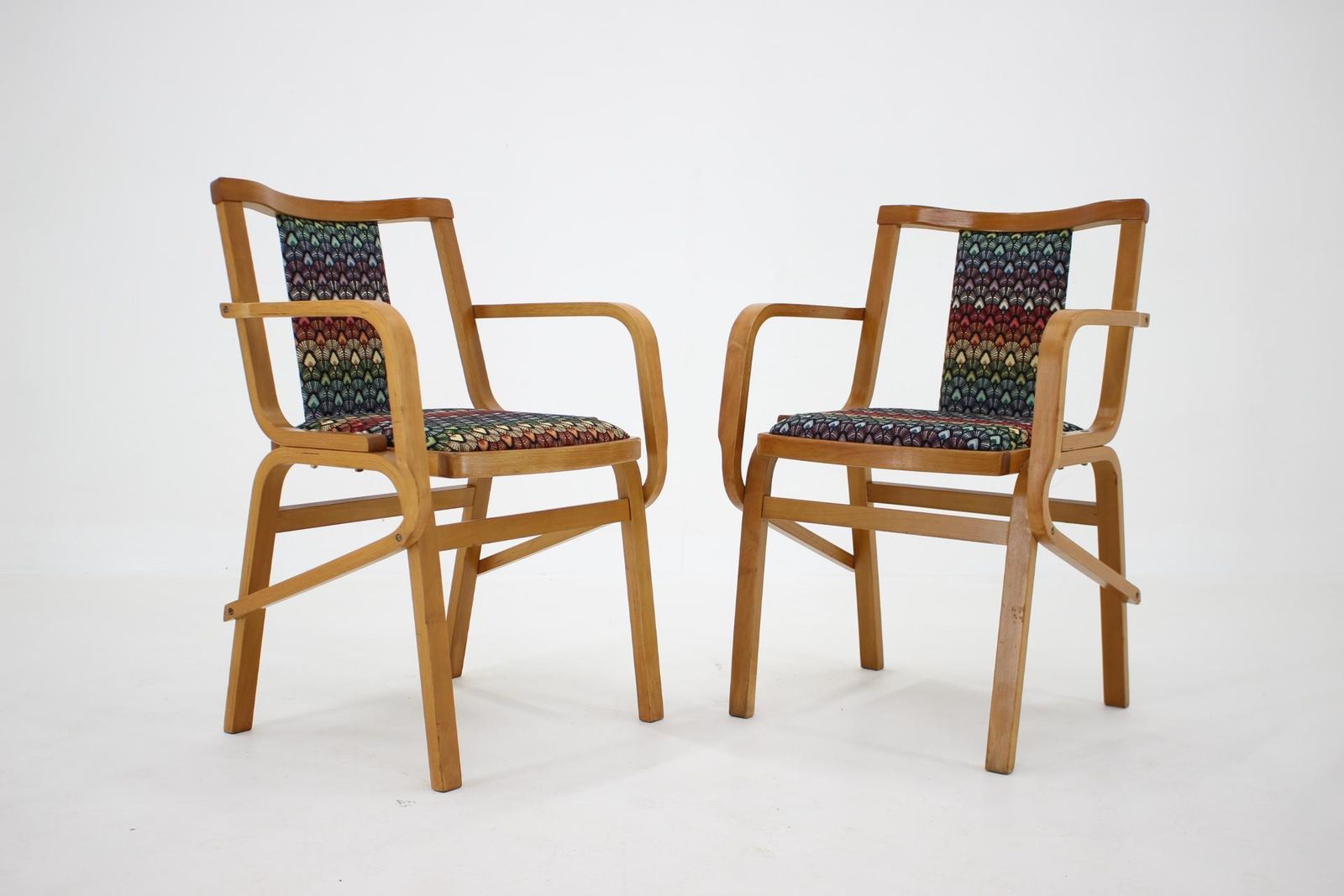 1970s Set Of Two Rare Armchairs By Ton, Czechoslovakia photo furniture