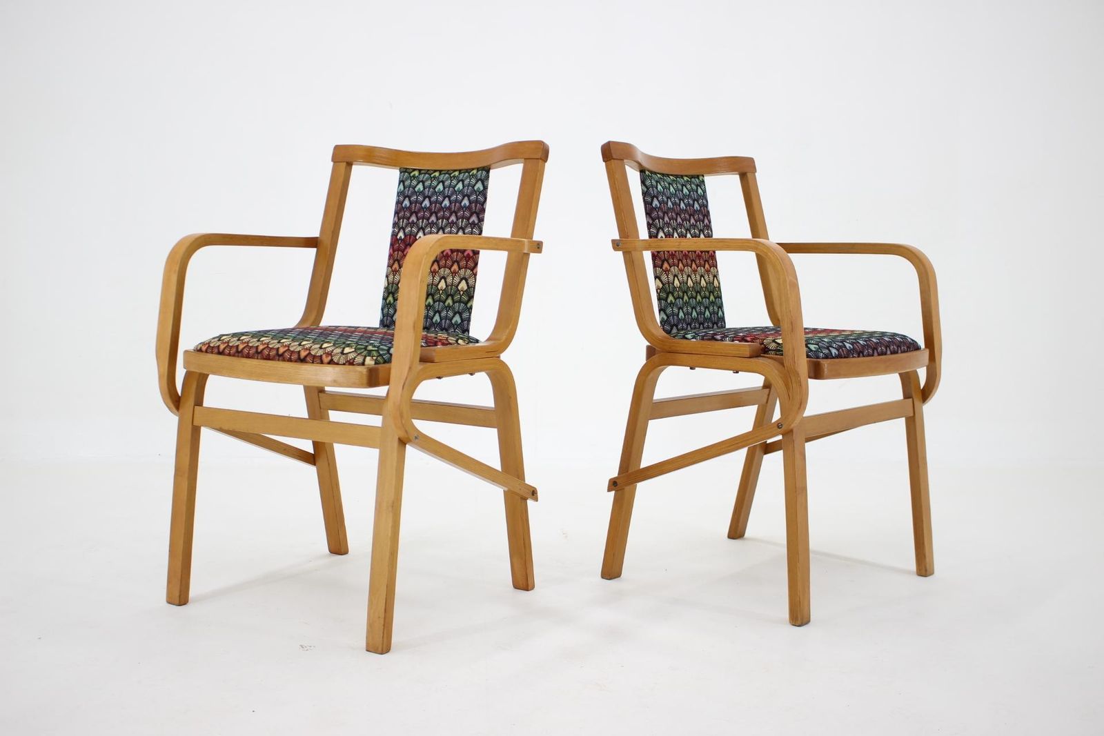 1970s Set Of Two Rare Armchairs By Ton, Czechoslovakia photo Furniture