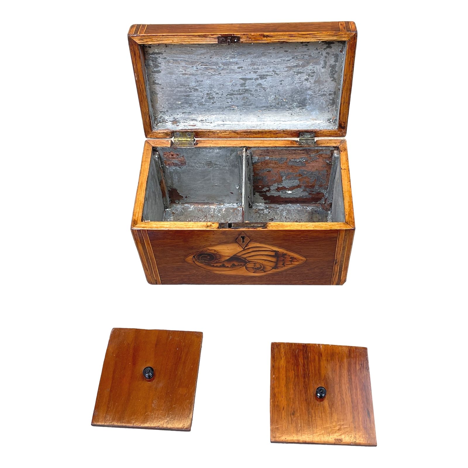 Georgian 18th Century Mahogany Tea Caddy (England, Circa 1790) photo for sale