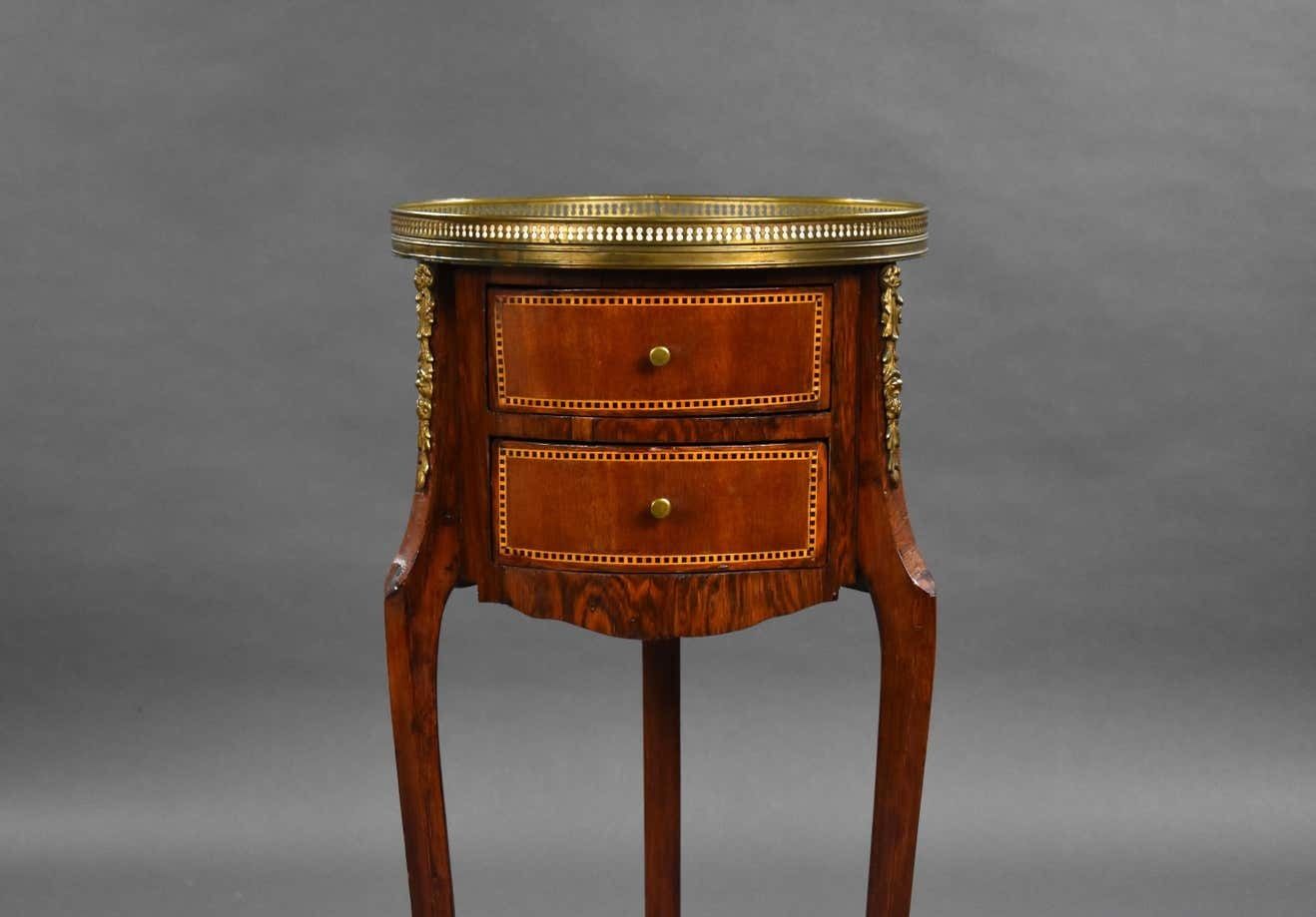 19th Century French Mahogany Inlaid Occasional Table photo furniture