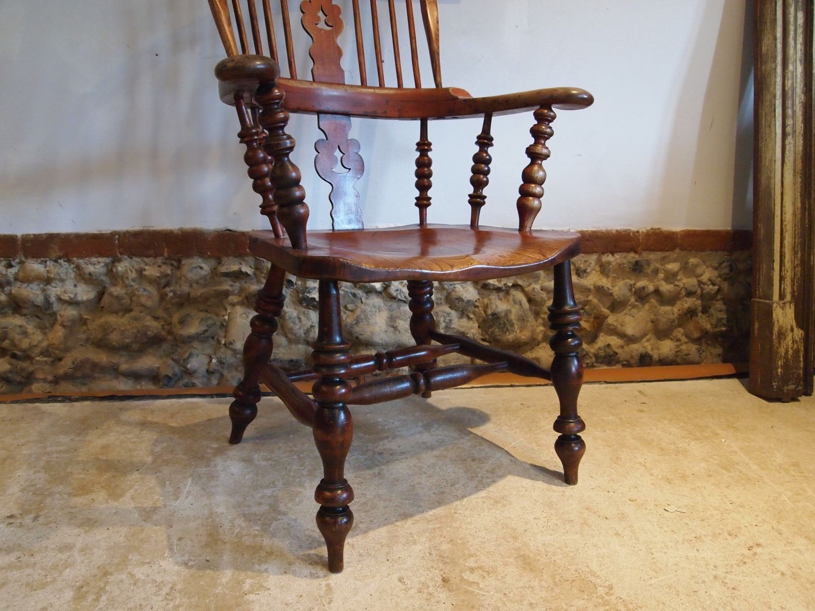 photo for sale Chair Stunning Victorian Windsor Grandfather Chair C1860