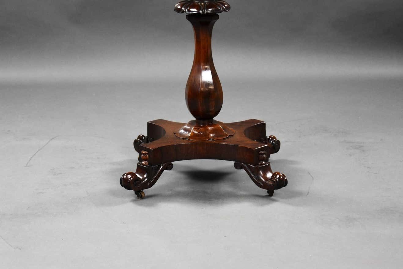 photo vintage 19th Century English William IV Rosewood Tea Poy