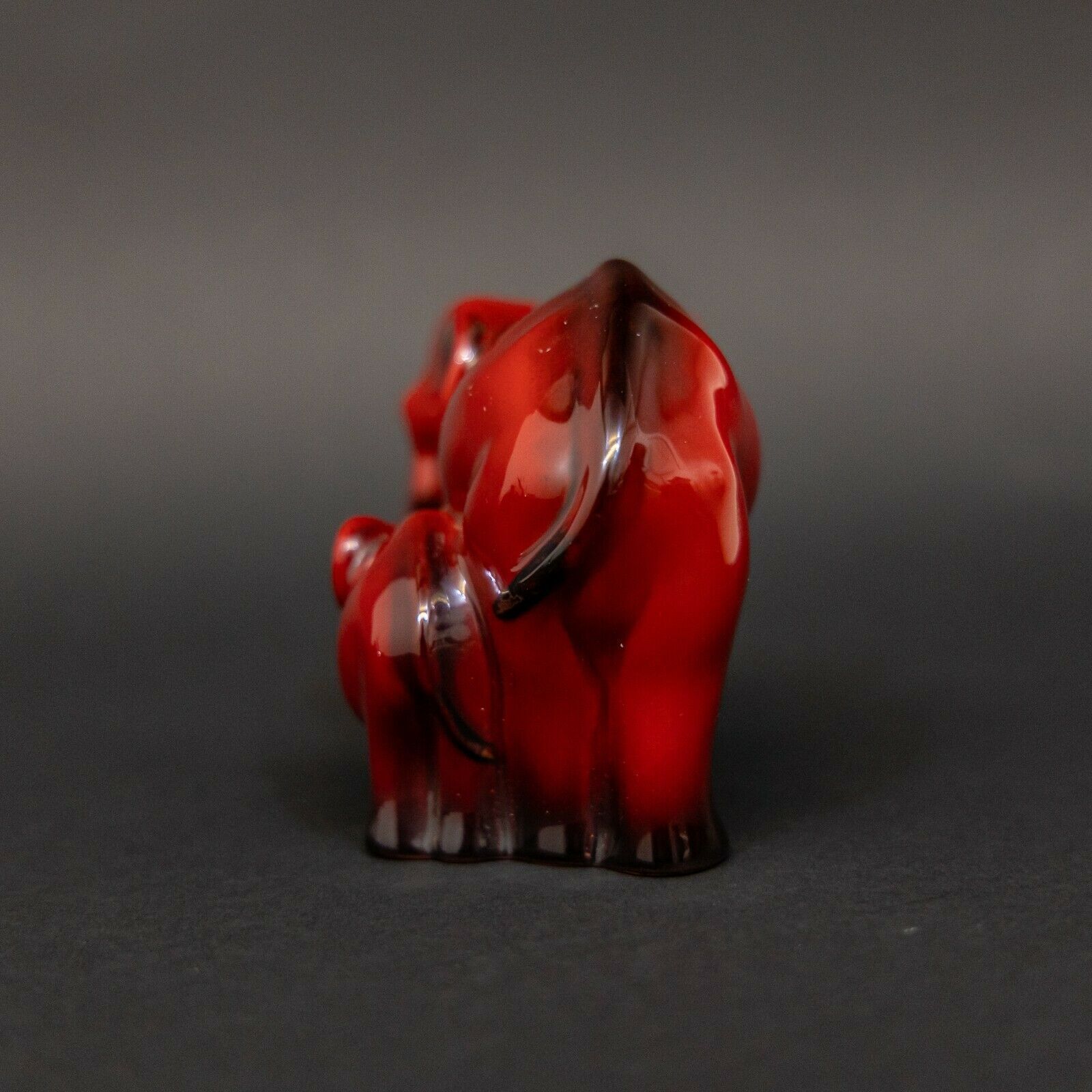 Royal Doulton Flambe Elephant And Young photo 265.0