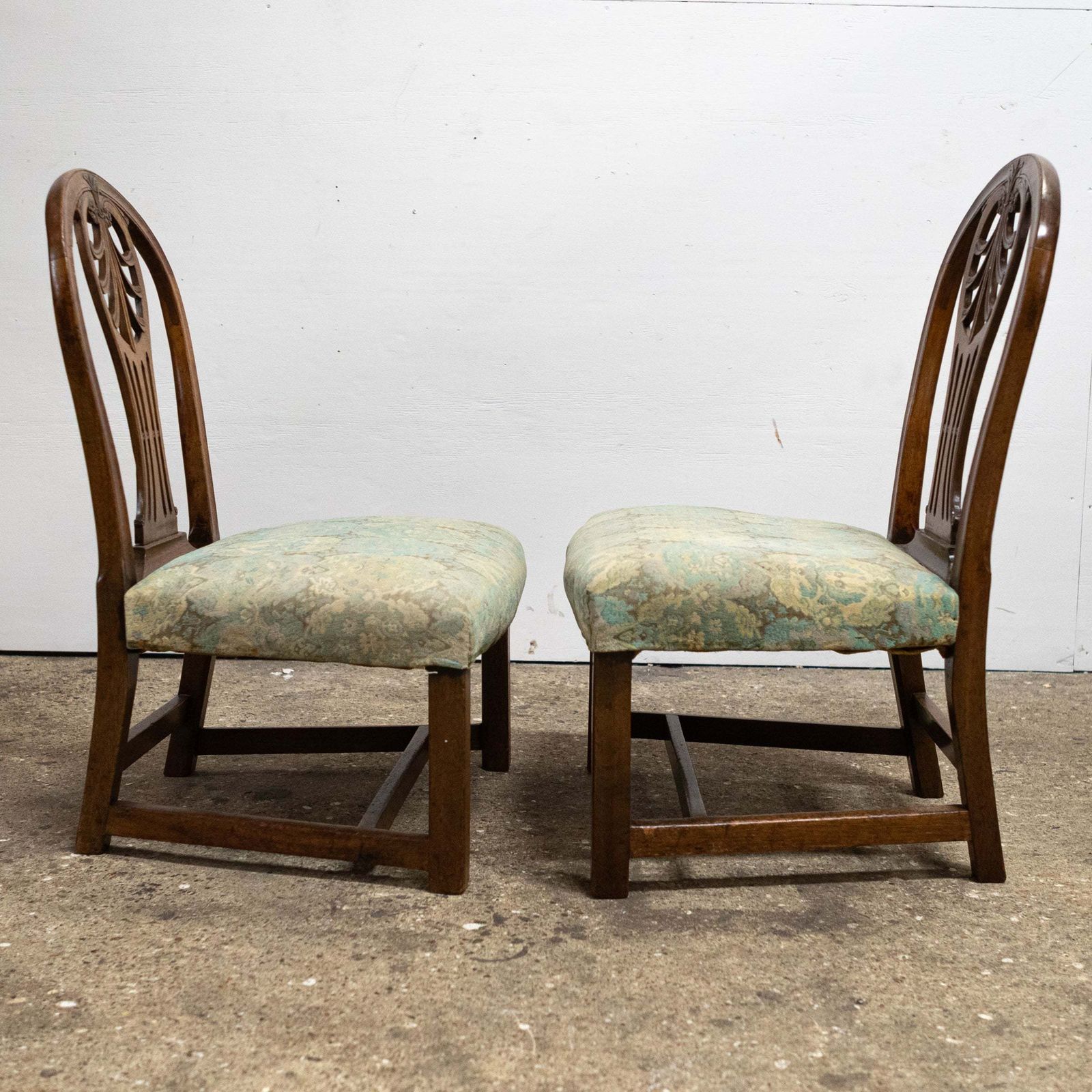 Pair Of Antique Georgian Mahogany Side Chairs photo Furniture