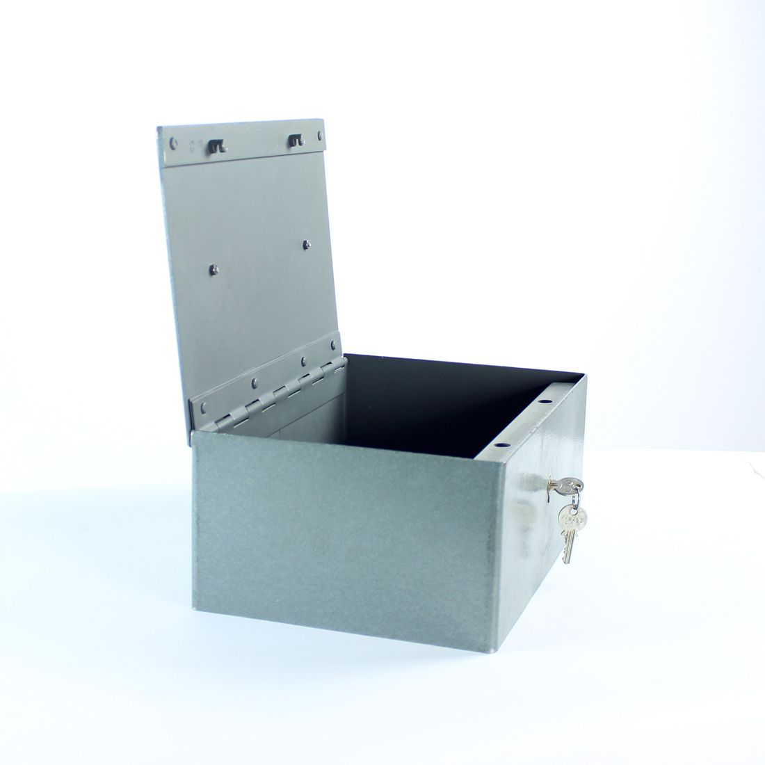 Vintage Safe Deposit Box In Steel, Czechoslovakia 1980s