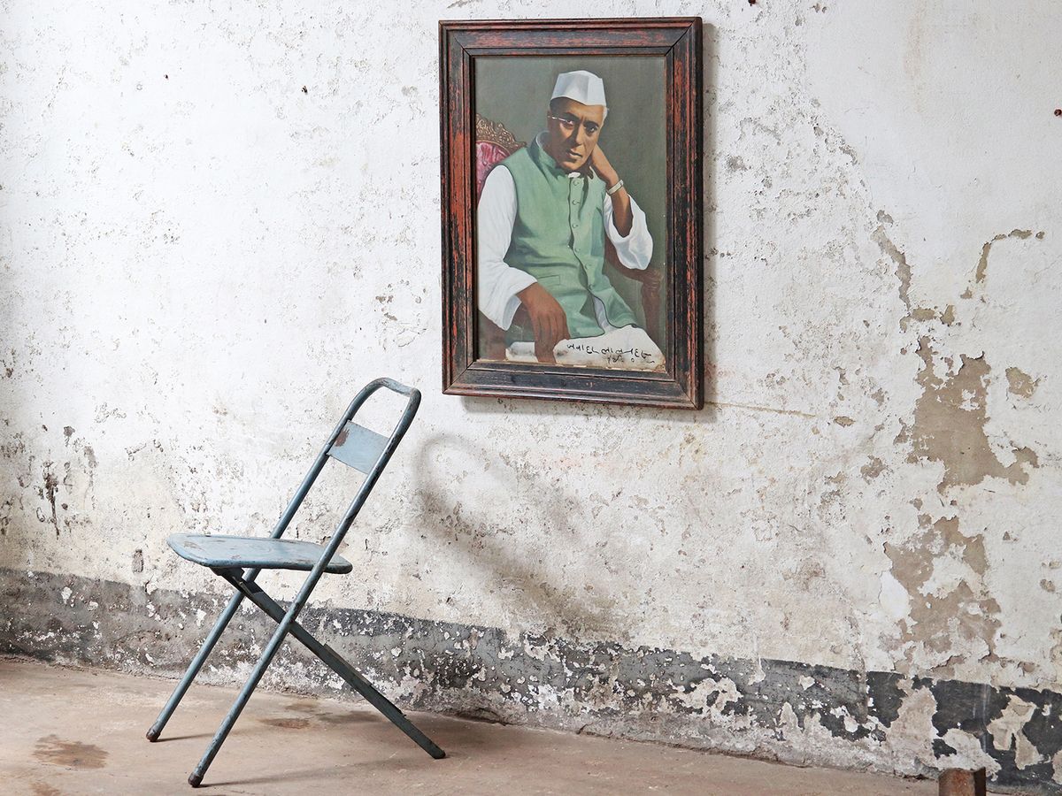 Vintage Framed Portrait Of J Nehru photo for sale