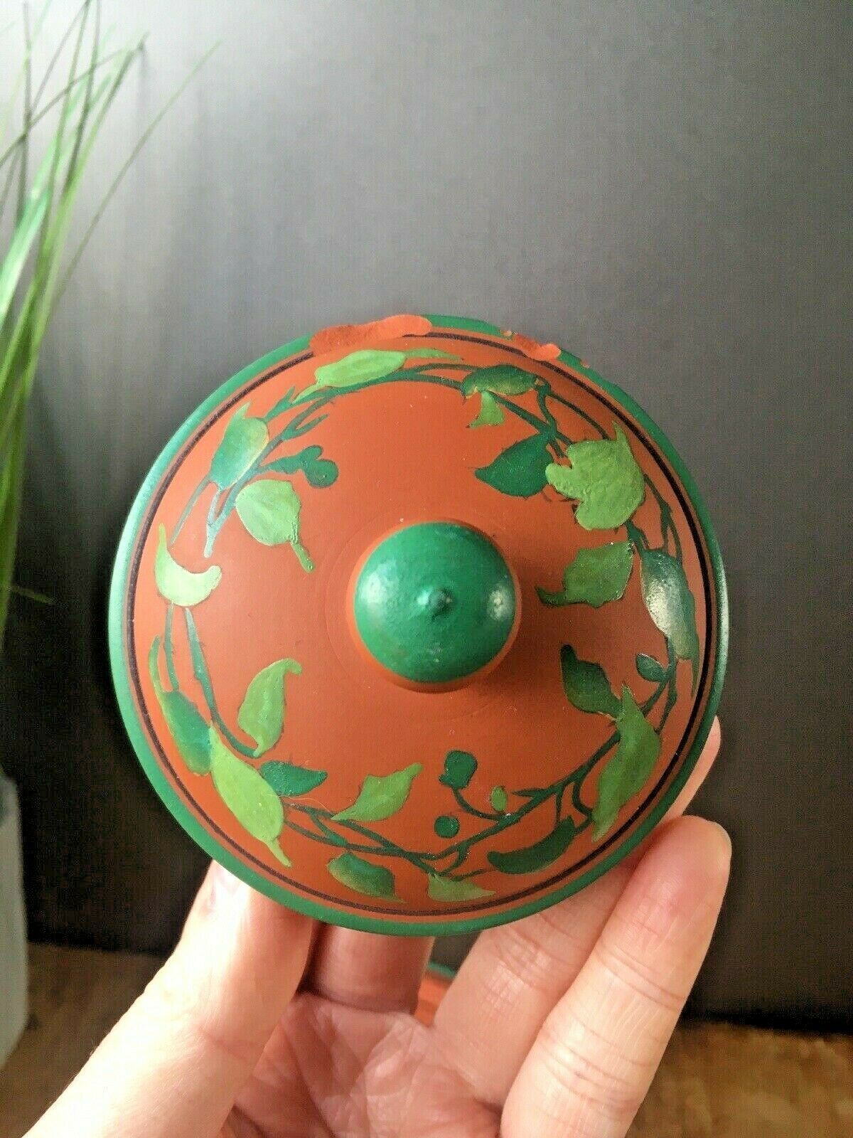 Beautiful C1860 Antique Terracotta Tobacco Jar & Lid Cover Wh Goss / F.R. Pratt photo 80.0