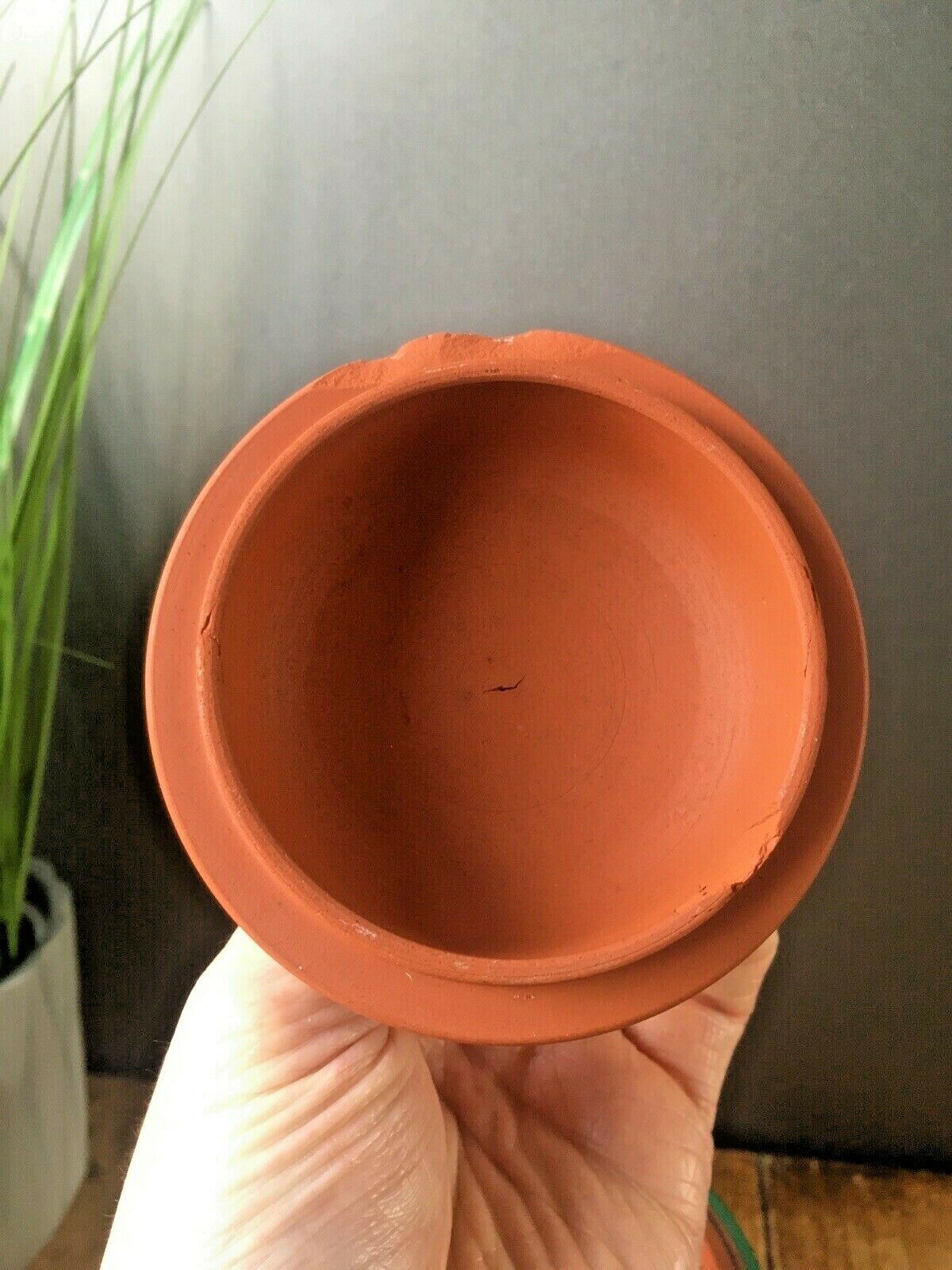 Beautiful C1860 Antique Terracotta Tobacco Jar & Lid Cover Wh Goss / F.R. Pratt photo vinterior