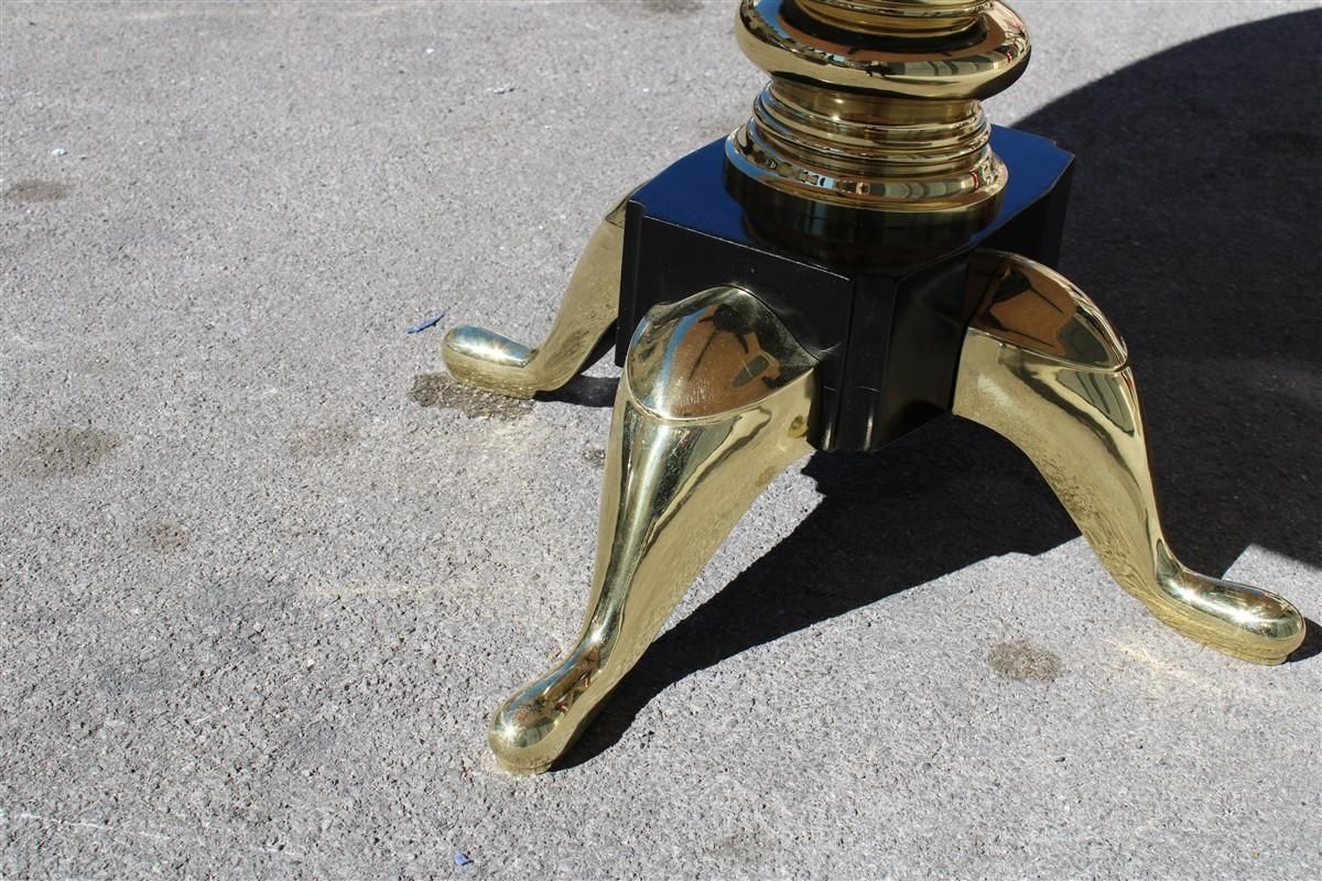 photo vintage Mid Century Oval Dining Table Melchiorre Bega  Onix Tanzania Brass