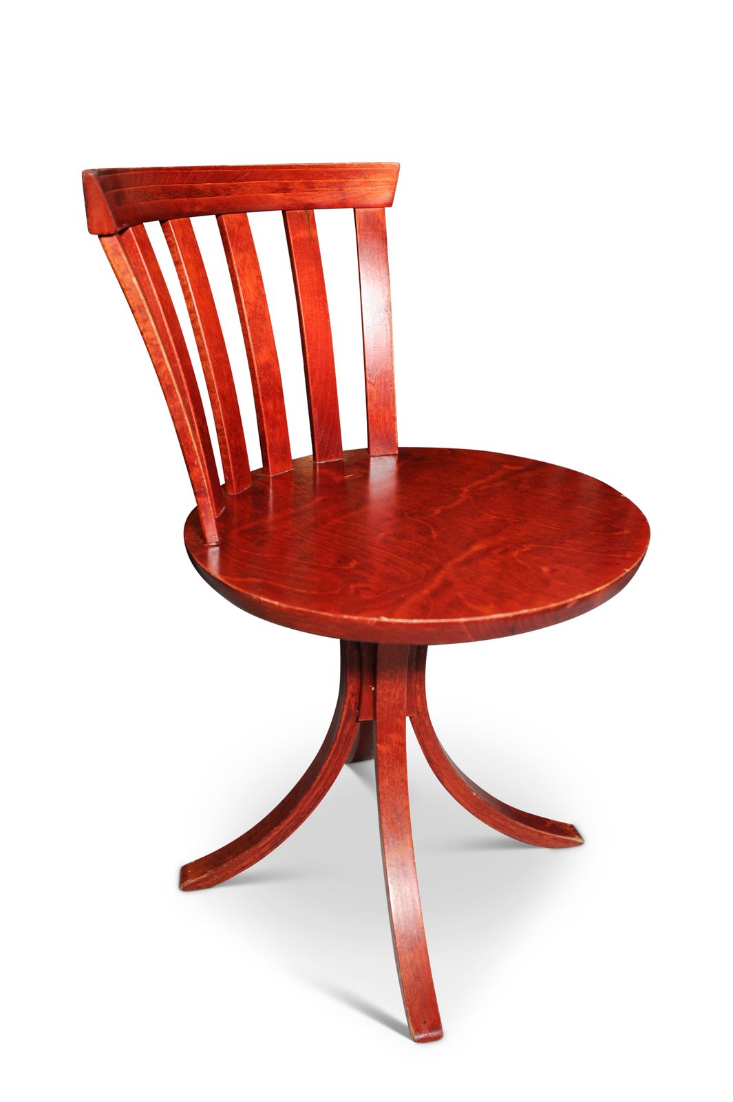 Edsbyverken Of Sweden Red Lacquered Birch Slat Back Dining Chair Designed By Jan Hallberg & Sune Formell In 1967 Four In Stock, Price Per Chair Ol