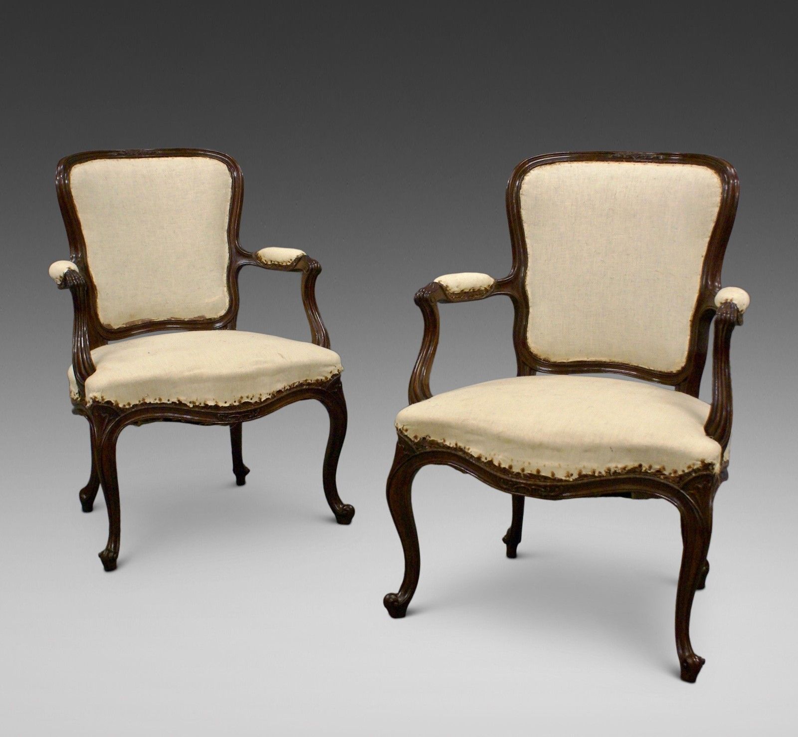 A Pair Of French Hepplewhite Arm Chairs