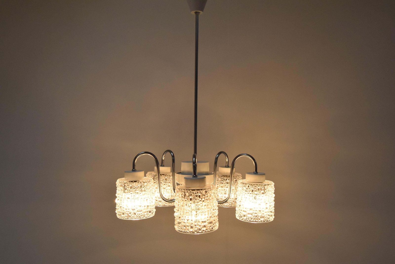 Lighting Mid Century Chandelier By Lidokov,1960's. photo
