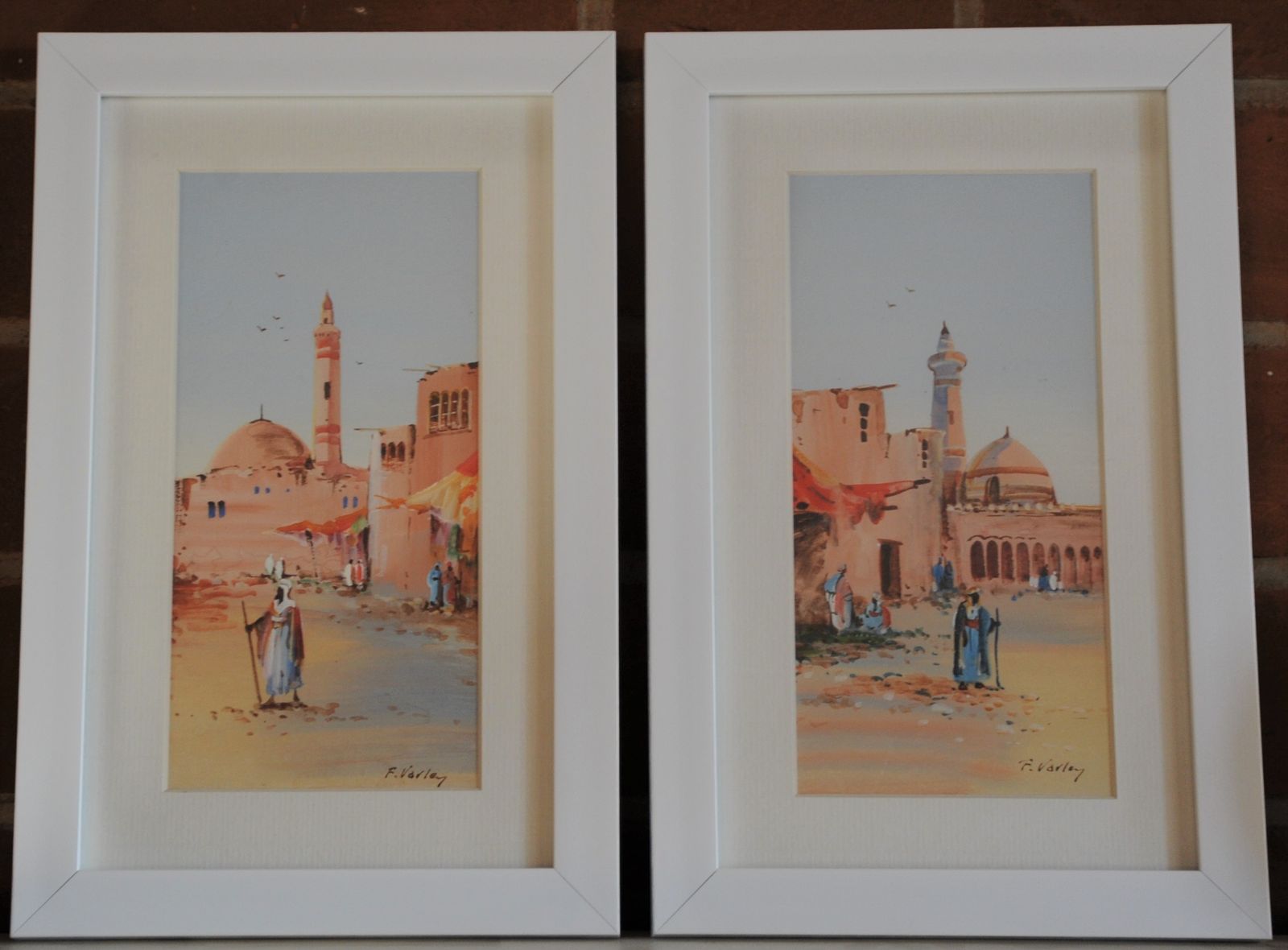 Antique Pair Of Orientalist Style Paintings By F Varley