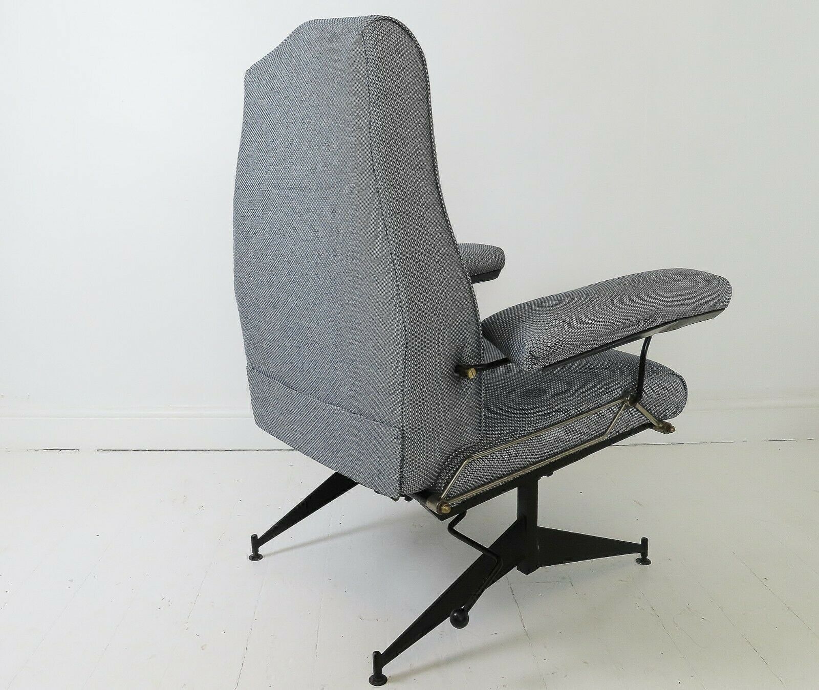Stunning Vintage Italian Nello Pini Reclining Lounge Chair   Poltrona Italy photo furniture