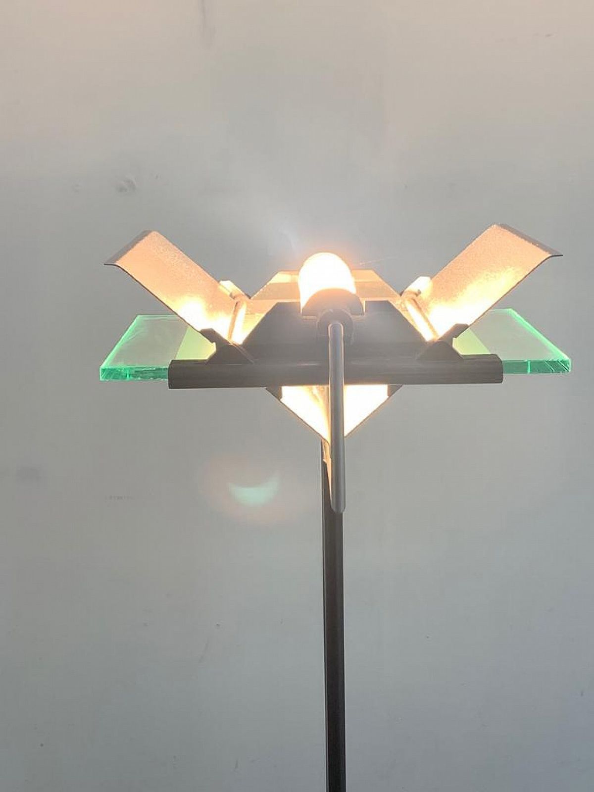 Pair Of Dhiedron Floor Lamps By Giovanni Grignani For Lamperti, 1970s photo vinterior