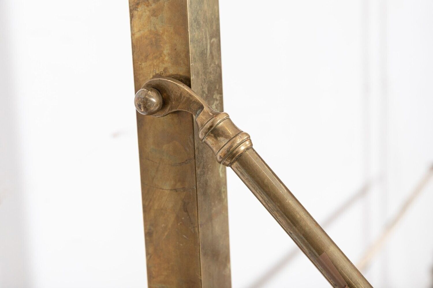 Furniture 19thc English Half Tester Double Brass Bed Frame photo