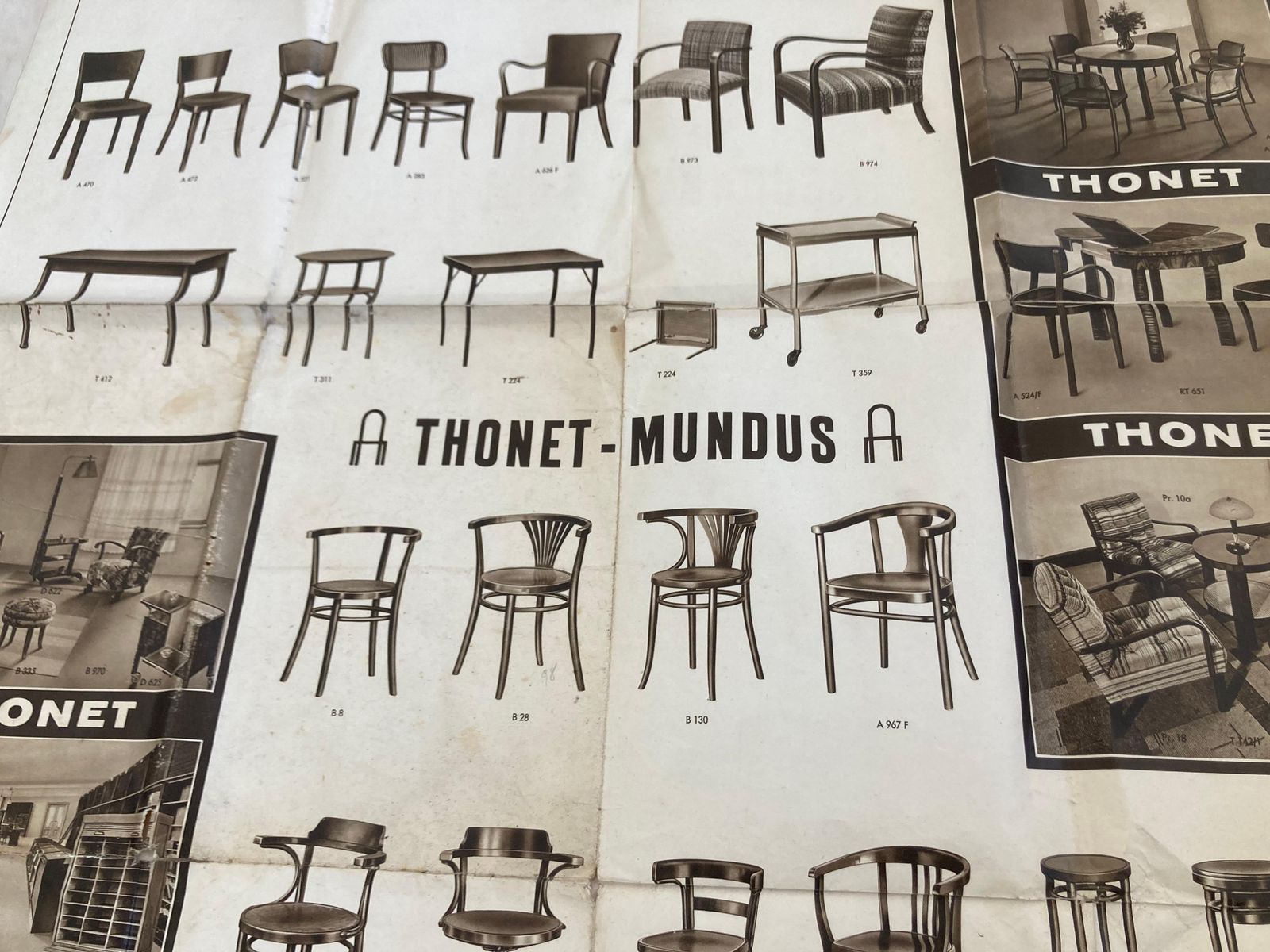 Big Old Thonet Furniture Poster   1920s photo furniture